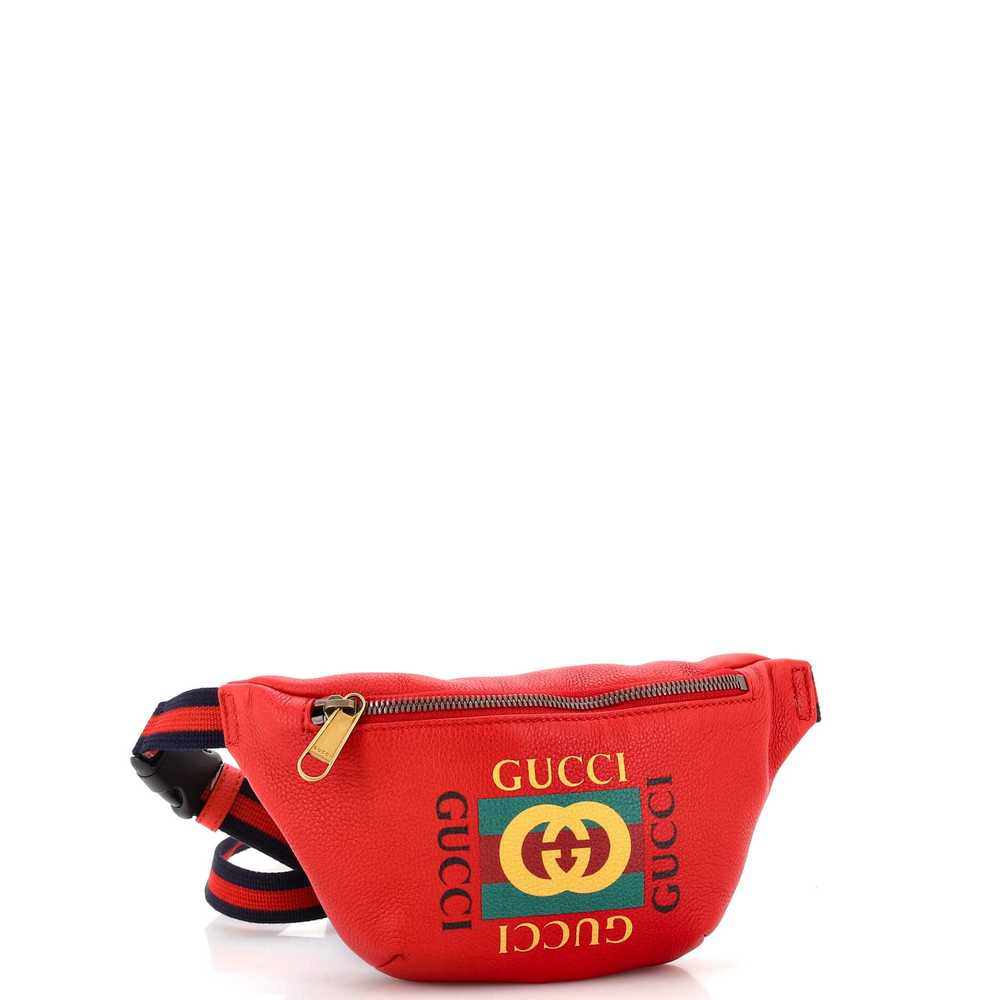 GUCCI Logo Belt Bag Printed Leather Small - image 2