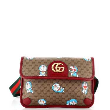 GUCCI Doraemon Web Flap Belt Bag Printed Mini GG … - image 1