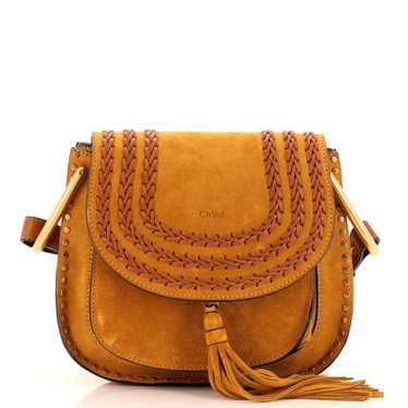 CHLOE Hudson Handbag Whipstitch Suede Small - image 1
