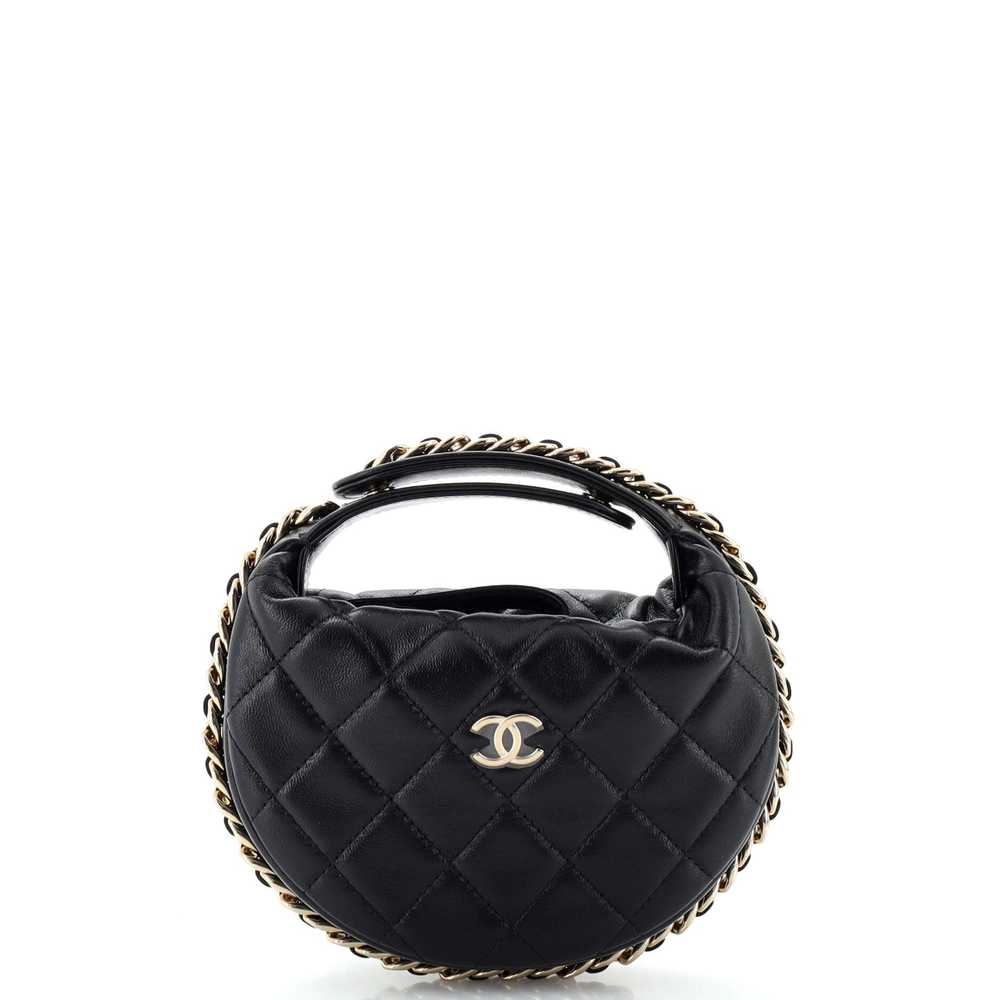 CHANEL Chain Around Hobo Pouch Quilted Lambskin M… - image 1