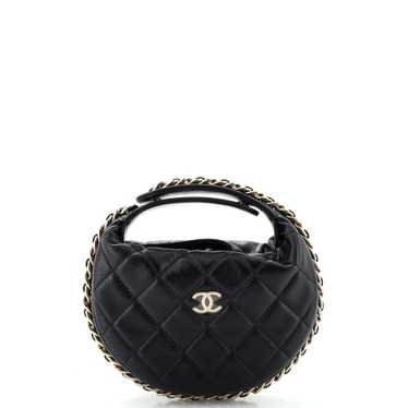 CHANEL Chain Around Hobo Pouch Quilted Lambskin M… - image 1