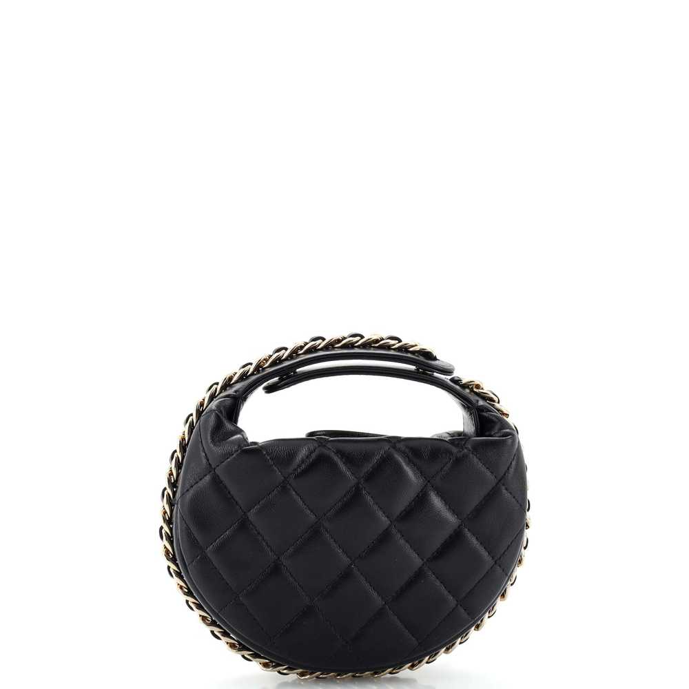 CHANEL Chain Around Hobo Pouch Quilted Lambskin M… - image 4