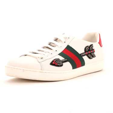 GUCCI Ace Sneakers Embellished Leather