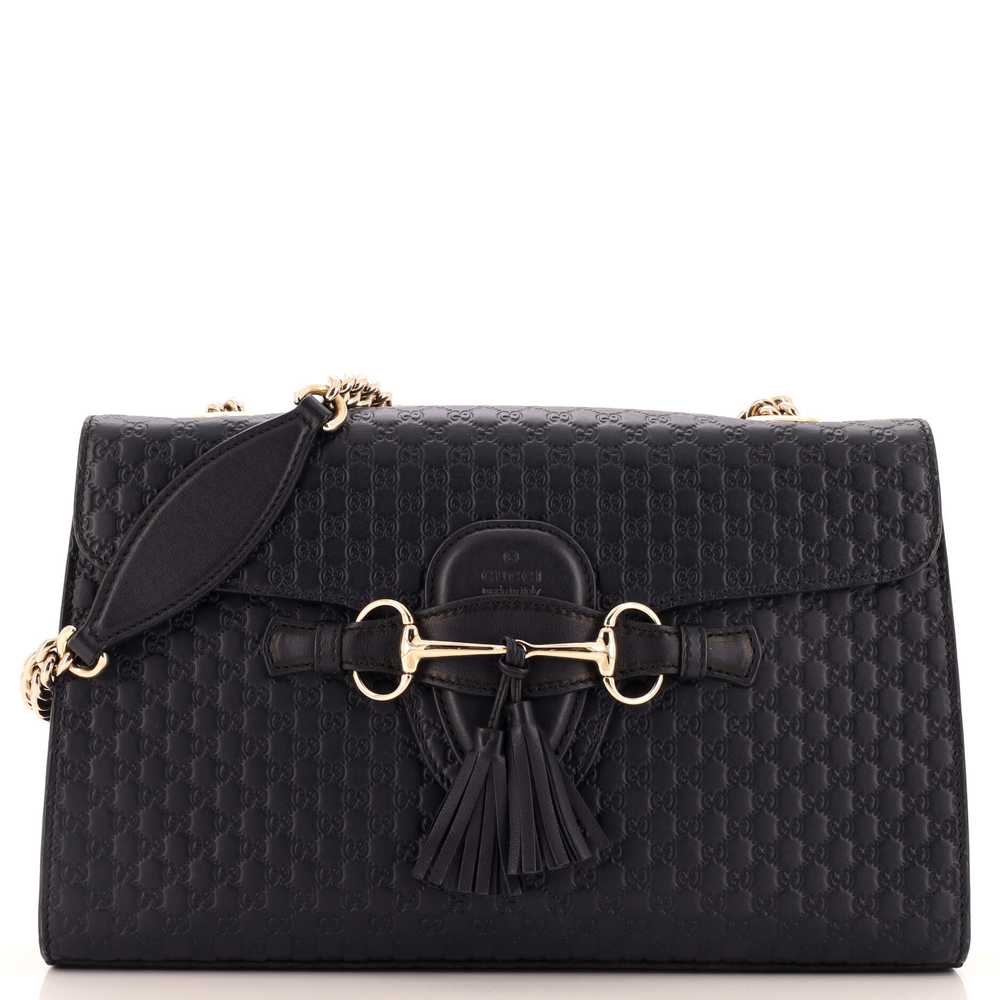 GUCCI Emily Chain Flap Bag Guccissima Leather Med… - image 1