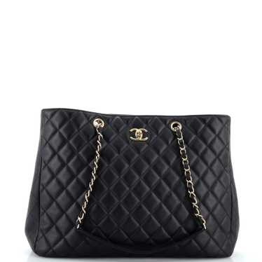 CHANEL Classic CC Shopping Tote Quilted Calfskin L
