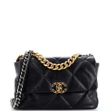 CHANEL 19 Flap Bag Quilted Leather Large