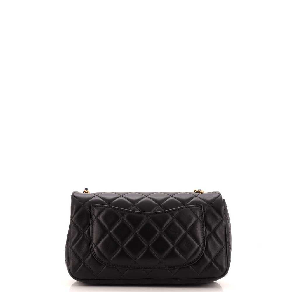 CHANEL Pearl Crush Flap Bag Quilted Lambskin Mini - image 4