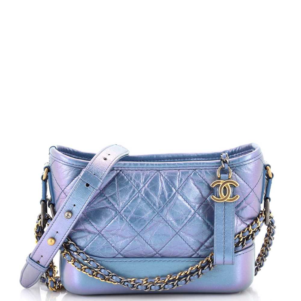 CHANEL Gabrielle Hobo Quilted Iridescent Aged Cal… - image 1