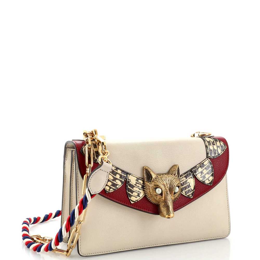 GUCCI Broche Flap Bag Leather with Snakeskin Small - image 2