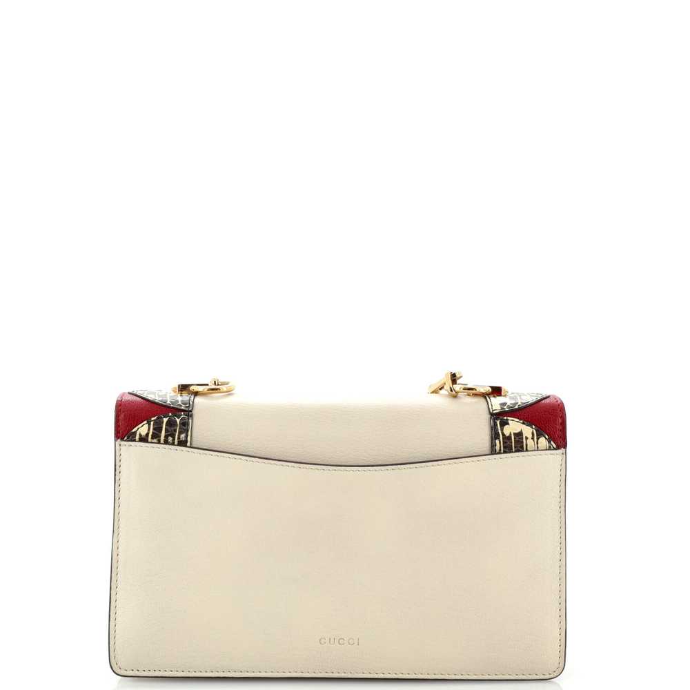 GUCCI Broche Flap Bag Leather with Snakeskin Small - image 3