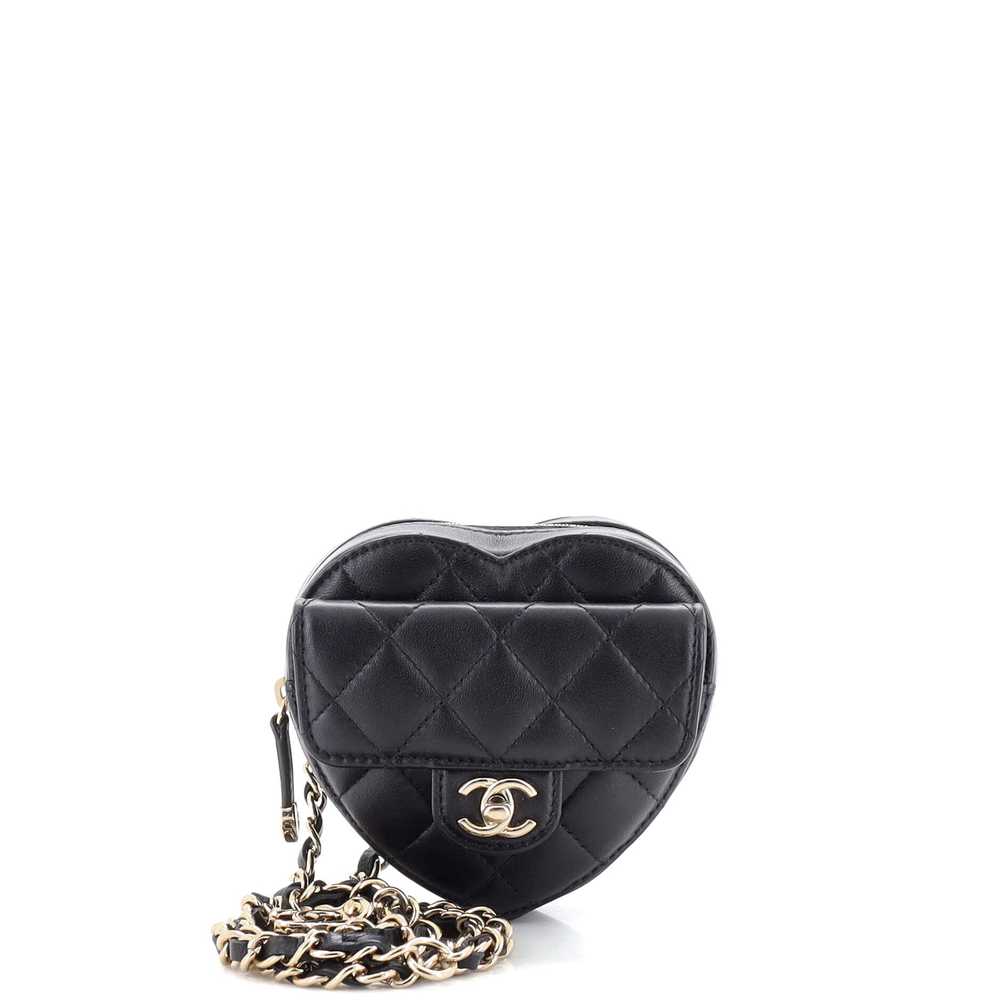 CHANEL CC in Love Heart Belt Bag Quilted Lambskin - image 1