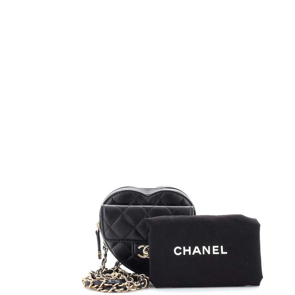 CHANEL CC in Love Heart Belt Bag Quilted Lambskin - image 2