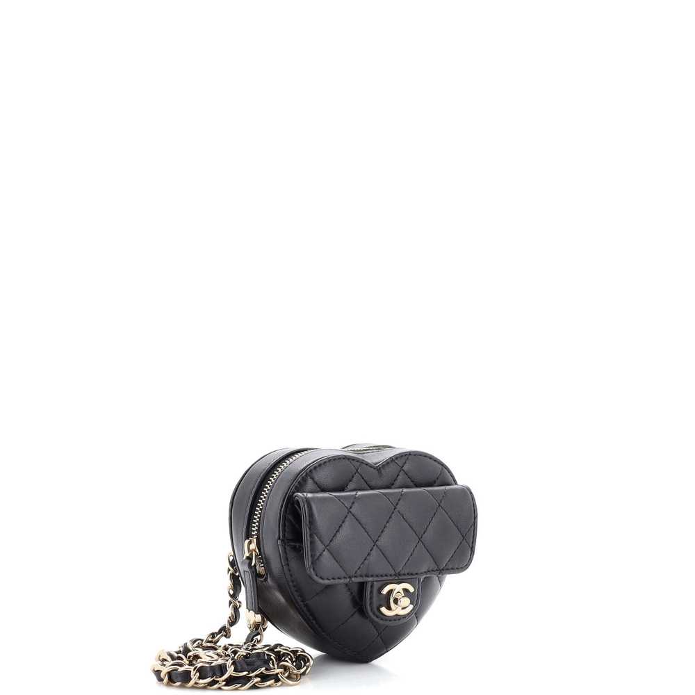 CHANEL CC in Love Heart Belt Bag Quilted Lambskin - image 3