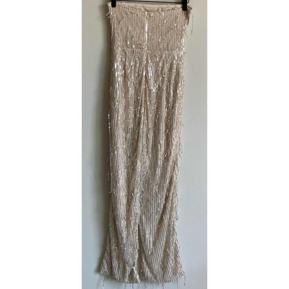 Lulu's Endless Glow Silver Sequin Strapless Mesh … - image 11