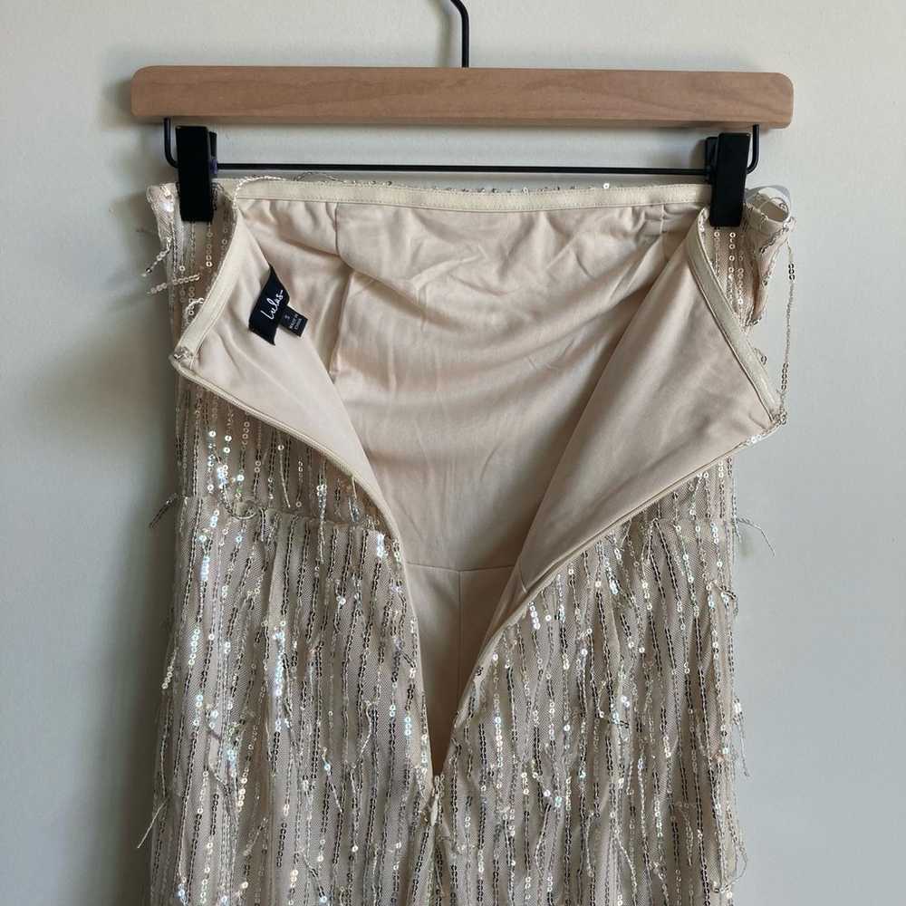 Lulu's Endless Glow Silver Sequin Strapless Mesh … - image 12