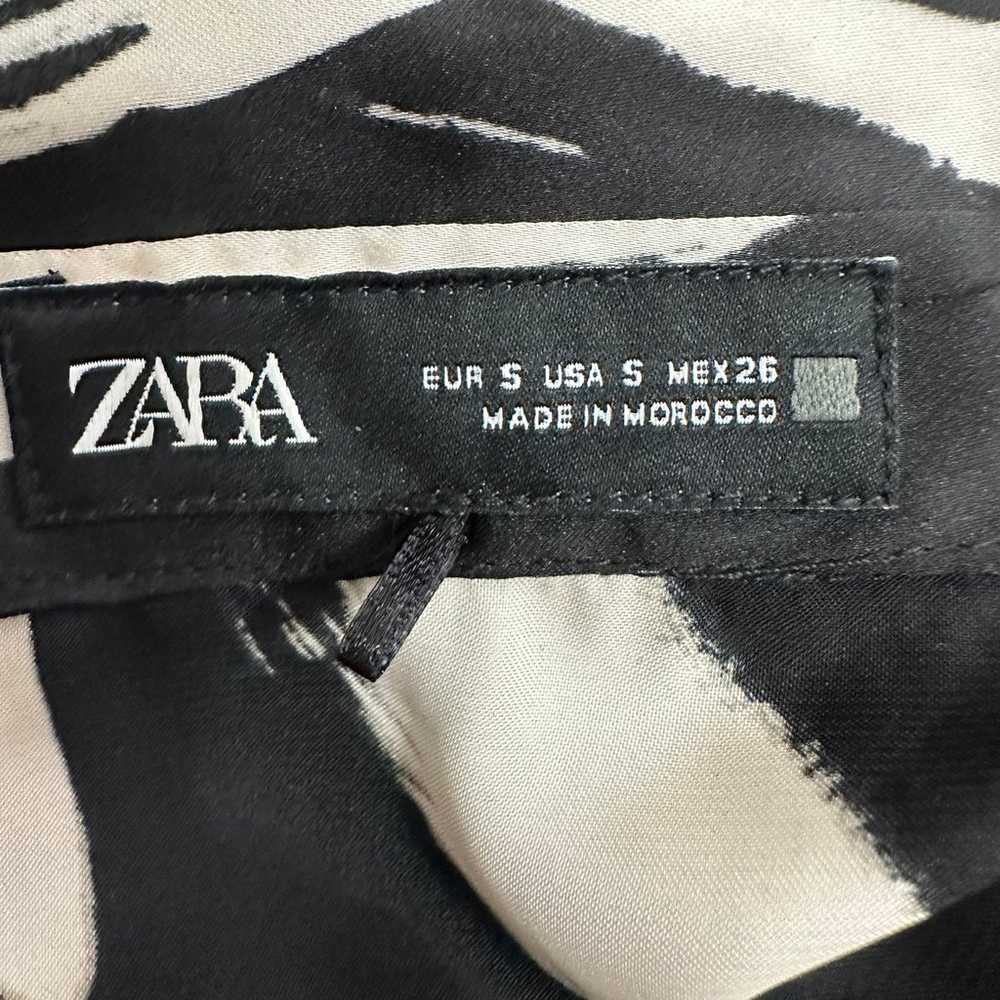 Zara Printed Shirt Maxi Dress Sz Small - image 3