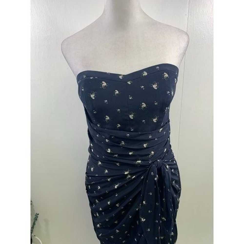 Club Monaco Navy Silk Harper Dress Size 4 - image 4