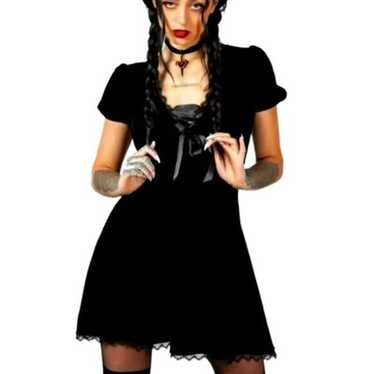 Killstar Black Velvet Lace Goth Punk Consolation … - image 1