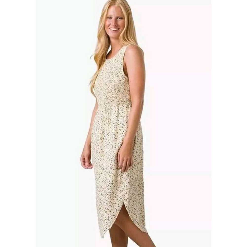 Prana Seakissed Dress Alotta Dots Medium Smocked … - image 1