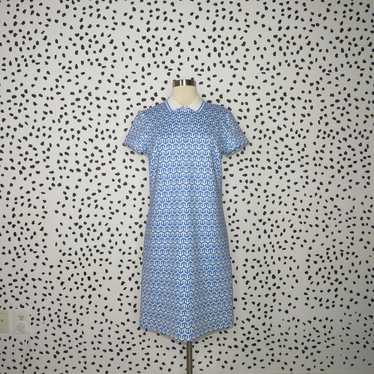 J. McLaughlin Blue Print Collared Dress - image 1