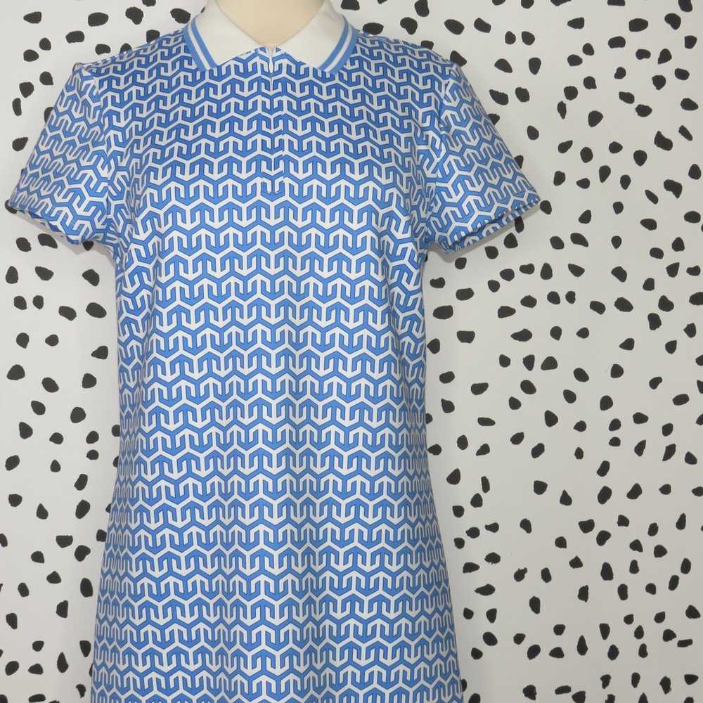 J. McLaughlin Blue Print Collared Dress - image 3