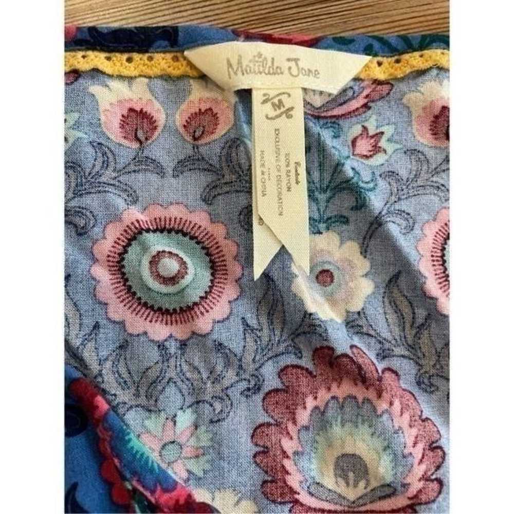 Matilda Jane Splendid Dress Blue Floral Belted Ab… - image 5