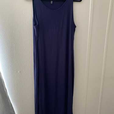 Eileen Fisher Maxi Navy Blue Dress