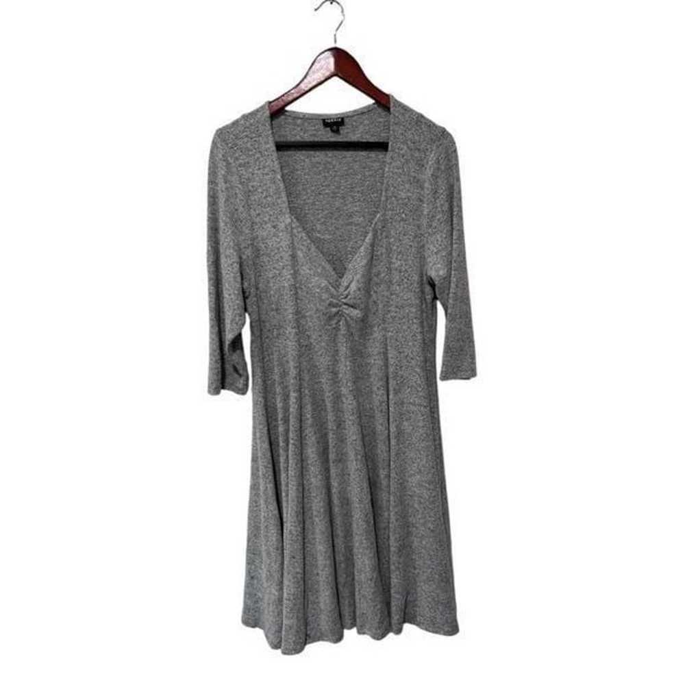 Torrid Plush Soft Light Gray V-Neck Mini Dress 3/… - image 1