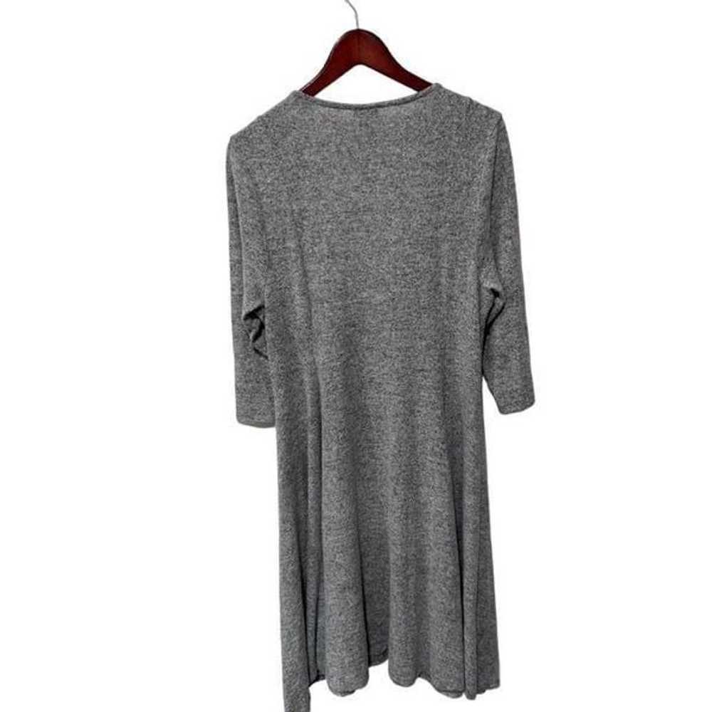 Torrid Plush Soft Light Gray V-Neck Mini Dress 3/… - image 2