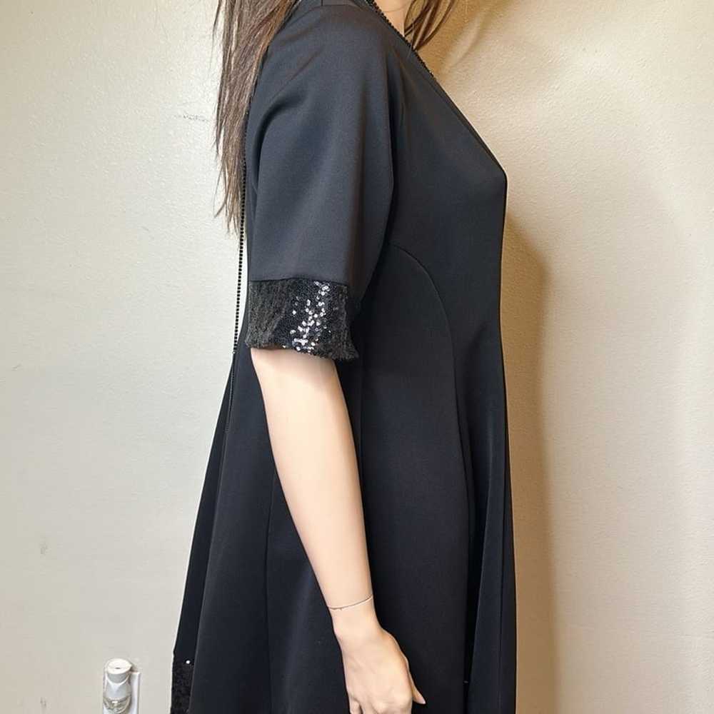 Lane Bryant Fit Flare Black Sequin Dress Sz 18/20 - image 5