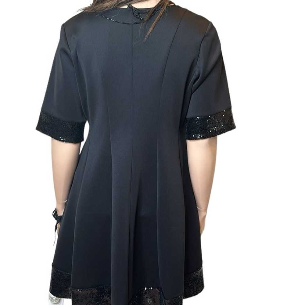 Lane Bryant Fit Flare Black Sequin Dress Sz 18/20 - image 6