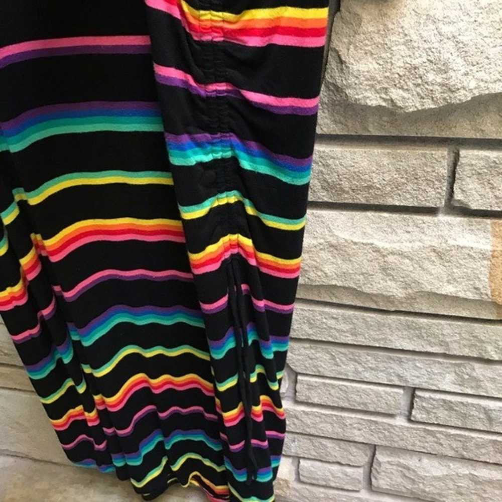 Torrid Mini Jersey Tee Shirt Dress Black Rainbow … - image 6