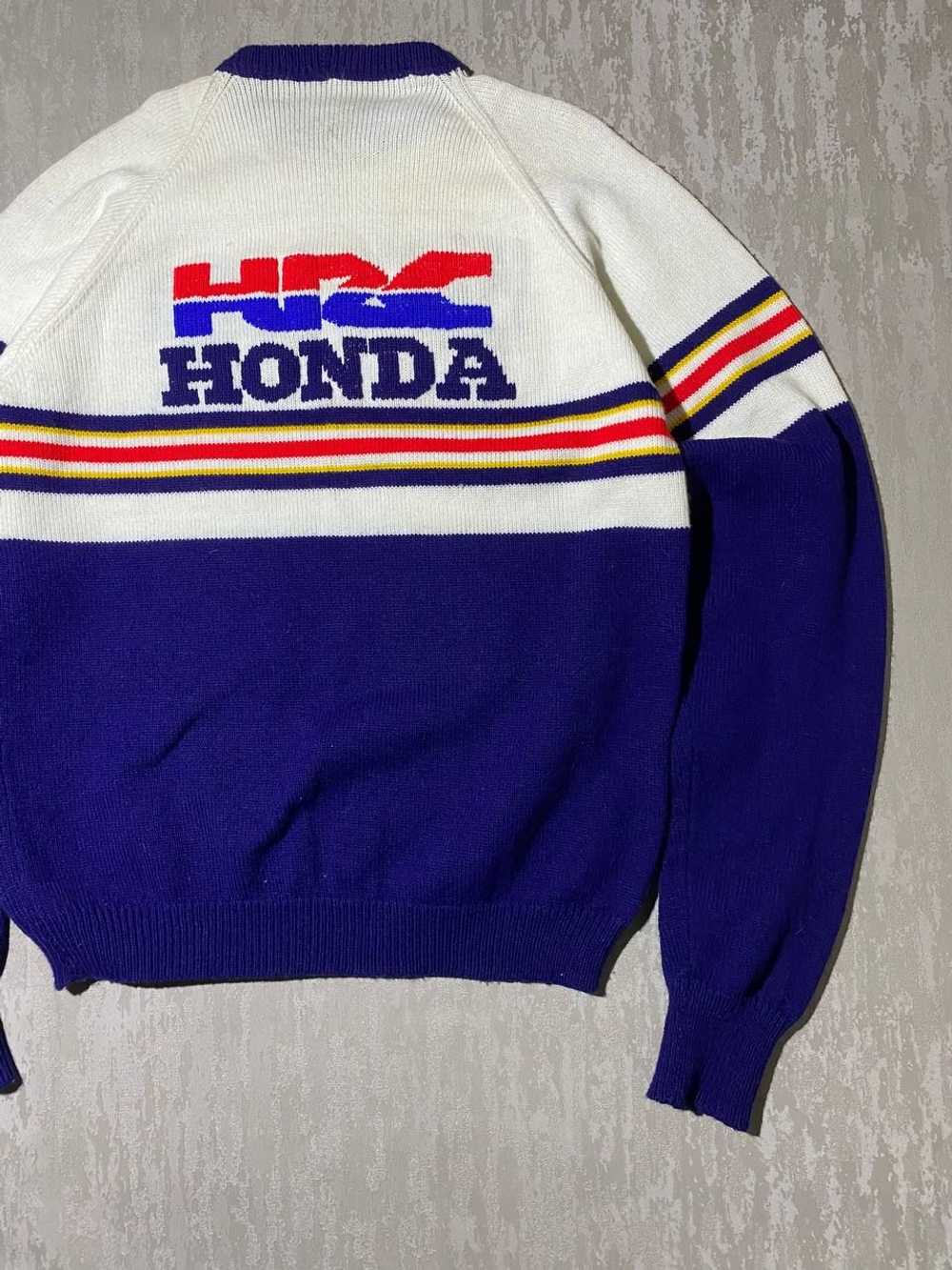 Honda × Racing × Vintage 80s RARE Vintage Knit Sw… - image 11