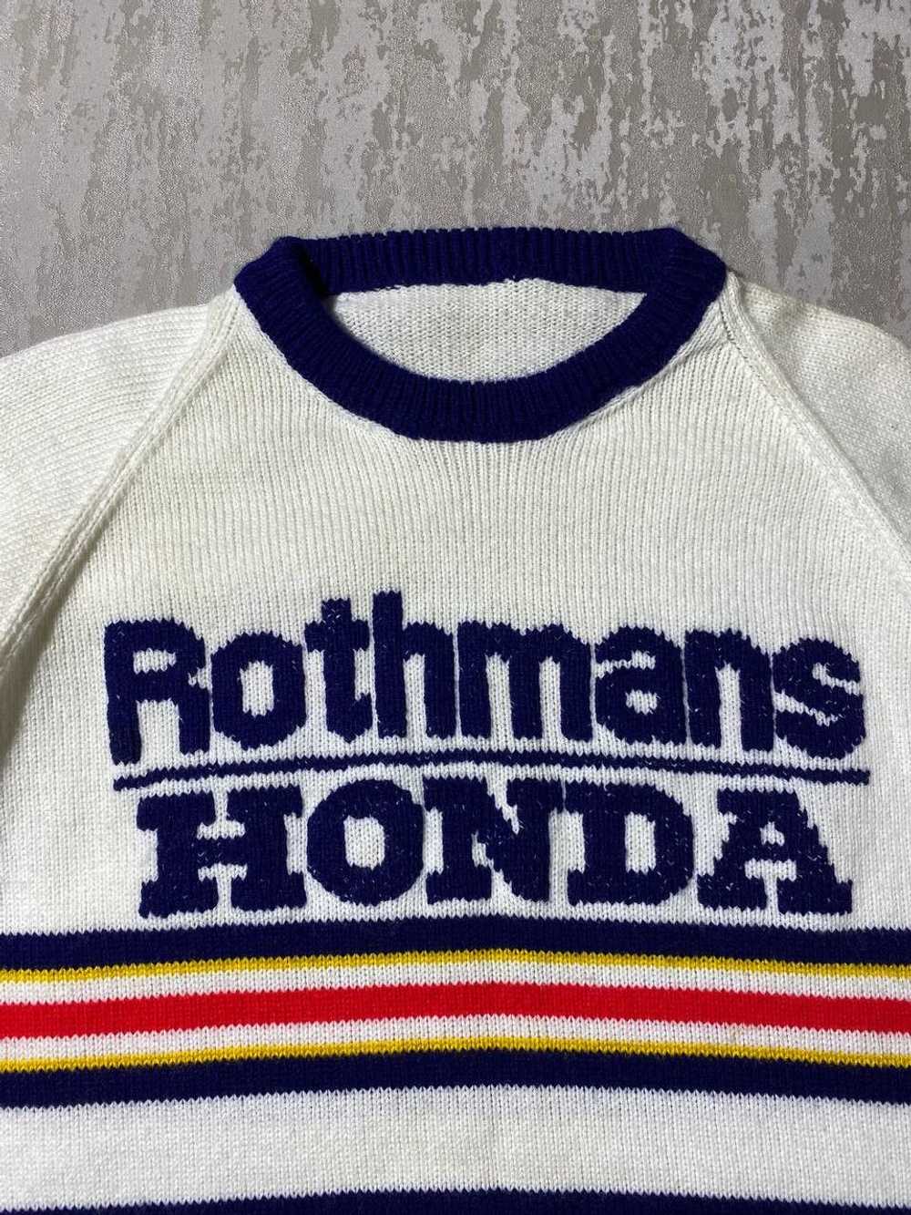 Honda × Racing × Vintage 80s RARE Vintage Knit Sw… - image 4