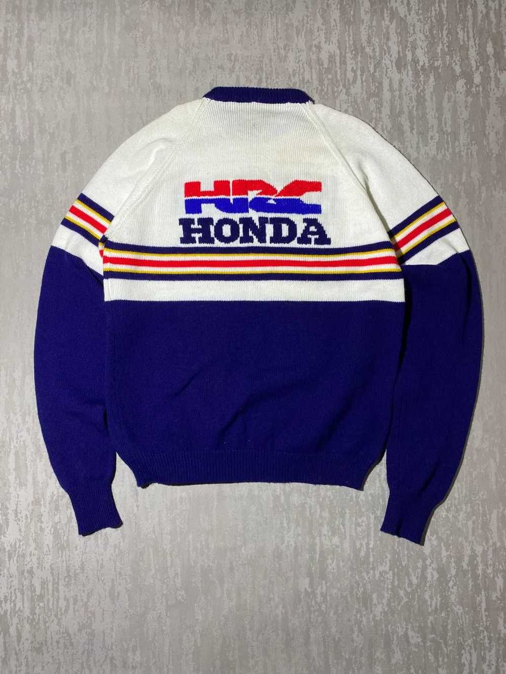 Honda × Racing × Vintage 80s RARE Vintage Knit Sw… - image 9
