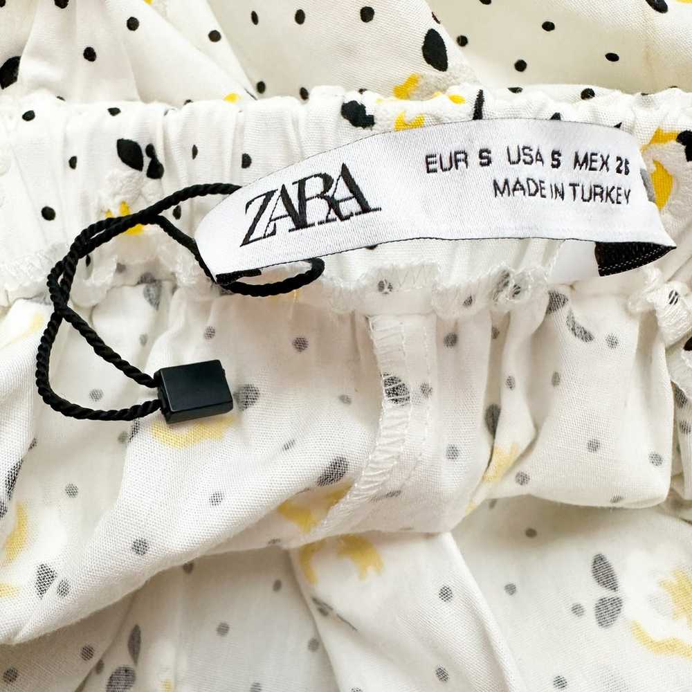 Zara Textured Floral Tie Shoulder Culotte Cropped… - image 10