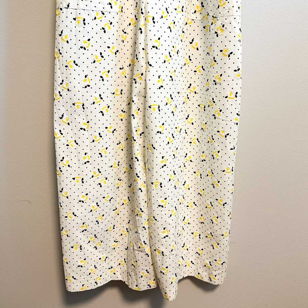 Zara Textured Floral Tie Shoulder Culotte Cropped… - image 6