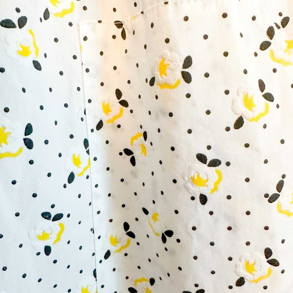 Zara Textured Floral Tie Shoulder Culotte Cropped… - image 7