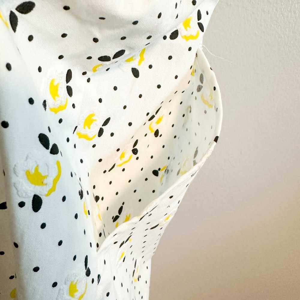 Zara Textured Floral Tie Shoulder Culotte Cropped… - image 9