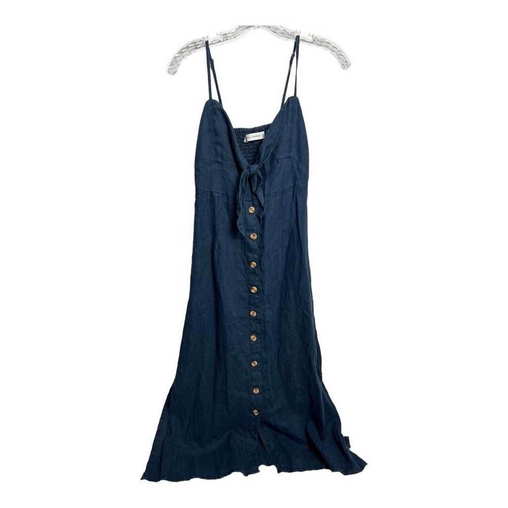 Faithfull The Brand Charlotte Linen Midi Dress Na… - image 1
