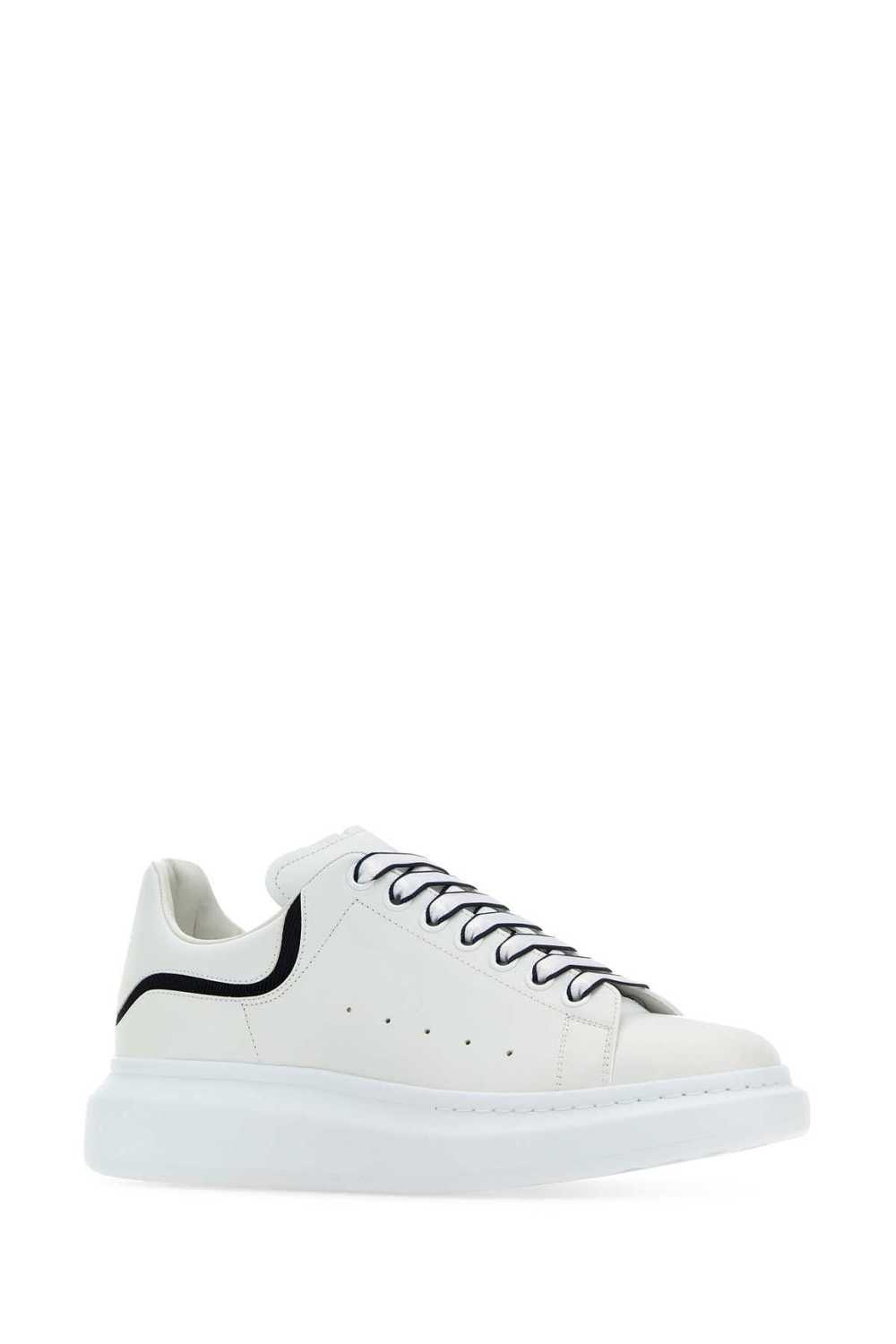 Alexander McQueen White Leather Sneakers With Whi… - image 2