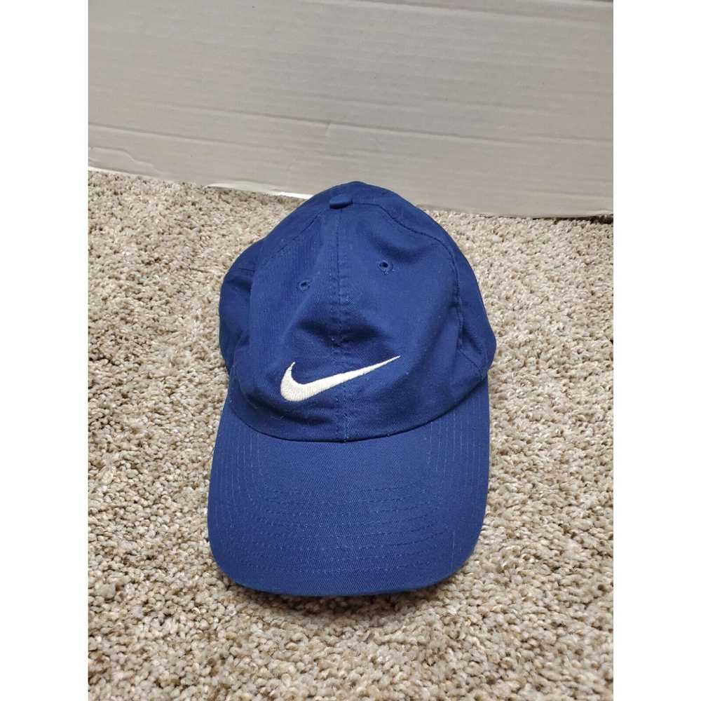 Nike Vintage Nike Hat One Size Blue Big Swoosh St… - image 1