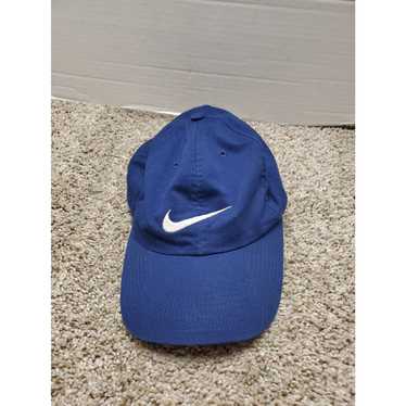 Nike Vintage Nike Hat One Size Blue Big Swoosh St… - image 1