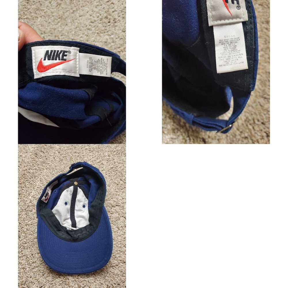 Nike Vintage Nike Hat One Size Blue Big Swoosh St… - image 4