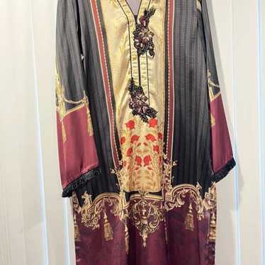 Indian/Pakistani silk with embellishment Shirt On… - image 1