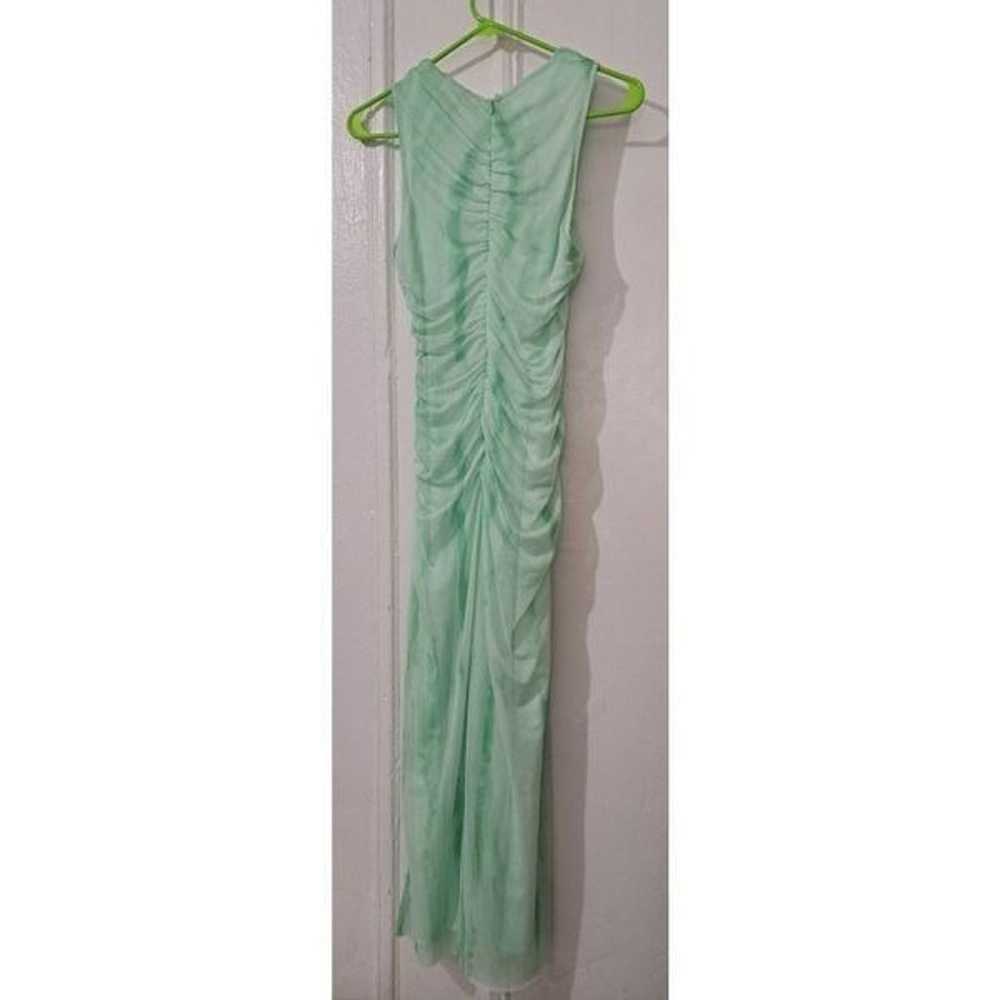 Zara Womens Large Tulle Midi Bodycon Mesh Mint Gr… - image 6