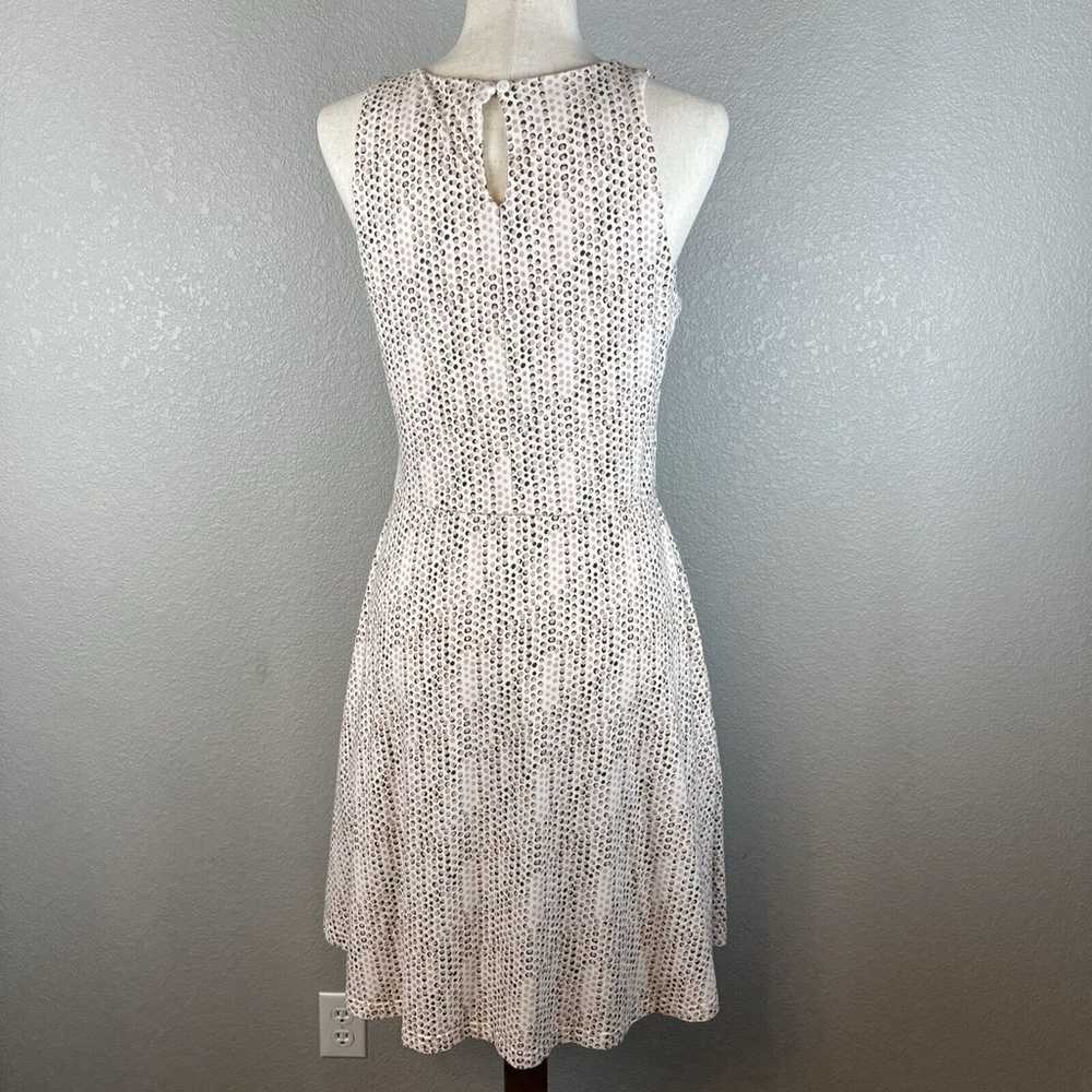 Pact Women Fit Flare Dress Size Large White Pink … - image 5