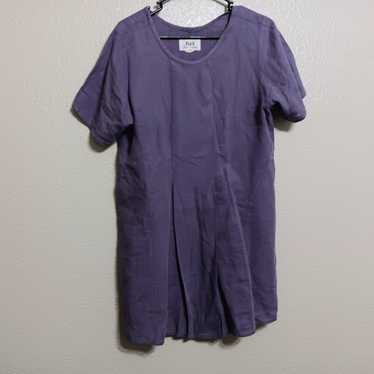 Flax Jeanne Engelhart Vintage Purple Linen Dress - image 1