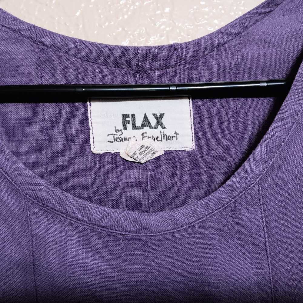 Flax Jeanne Engelhart Vintage Purple Linen Dress - image 4