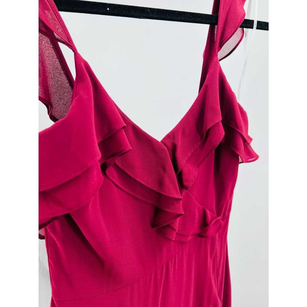 LULU'S S burgundy ruffle sleeveless maxi bridesma… - image 6